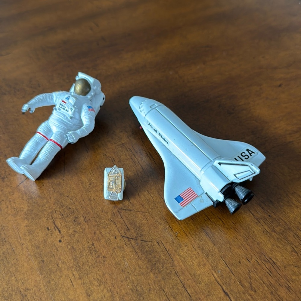 2/$5 Space Shuttle, Astronaut, and Shuttle tack pin.